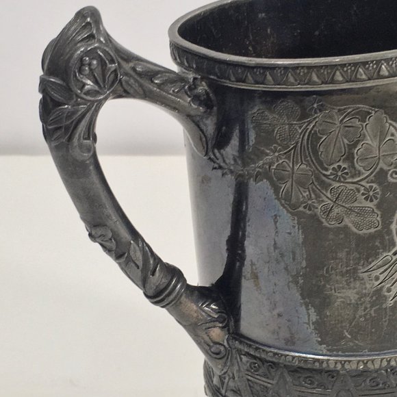 Antique Meriden Britannia Company Quadruple Creamer Marked 1926 - Picture 6 of 9